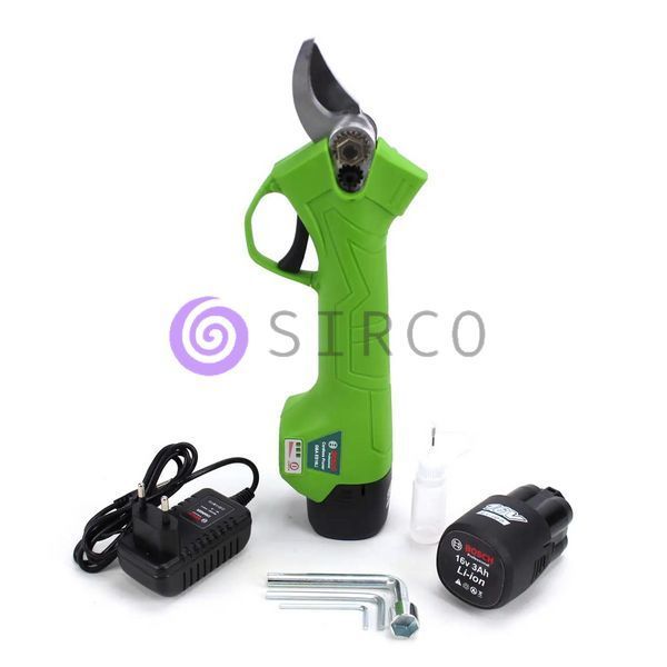 Аккумуляторный секатор Bosch GBA ES16LI (16V, 3AH) 2 аккумулятора, бесщеточный 09k08p114 фото