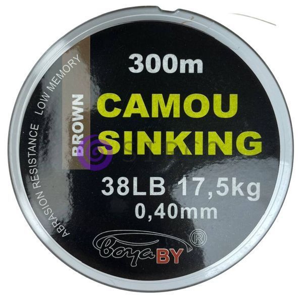 Нейлоновая леска для рибалки BoyaBY Camou Sinking 0,4mm 17,5kg 38LB 300m Бежевий 02k04p176v1 фото
