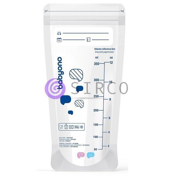 Пакеты для хранения грудного молока с индикатором температуры 30 шт BabyOno "Natural Nursing" (1099/01) (SB) 03k17p225 фото