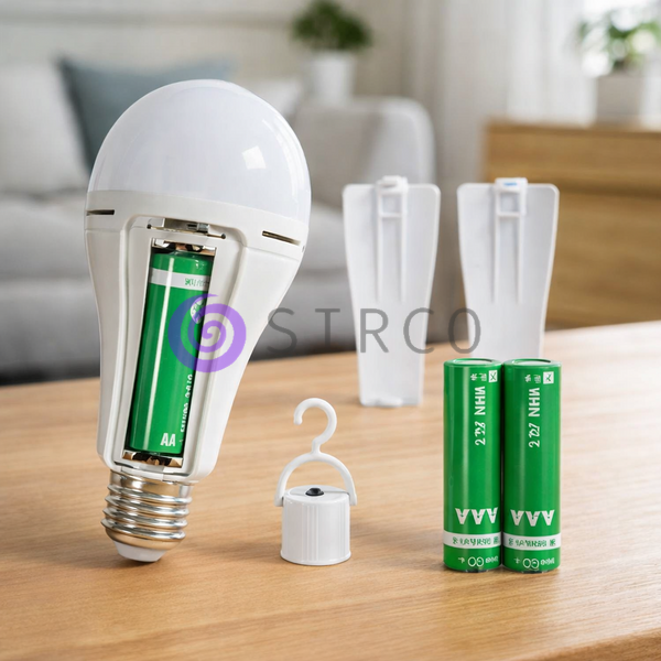 Акумуляторна LED лампочка з 2 акумуляторами FAE-3920 з гачком і перемикачем 02k11p154v5 фото