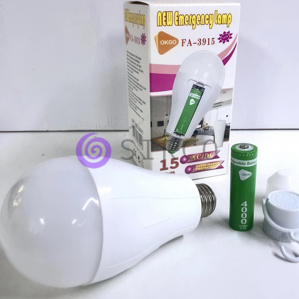 Акумуляторна LED лампочка з 2 акумуляторами FAE-3920 з гачком і перемикачем 02k11p154v5 фото