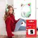 Наушники беспроводные с кошачьими ушками Cat VIV-23M Зеленые + КАРТА ПАМЯТИ 64 gb 11k01p112v2 фото 1