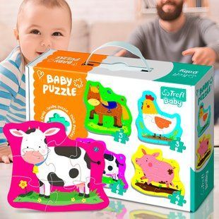 Детские развивающие большие пазлы Trefl "Baby Classic" - Животные на ферме (36070) (SB) 03k19p349 фото