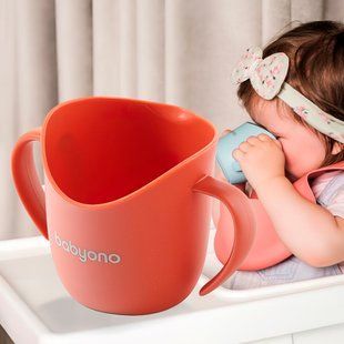 Дитячий тренувальний чашка з ручками для пиття 120мл BabyOno Червона (1463/02) (SB) 03k17p357v2 фото