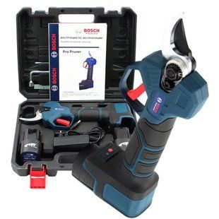 Потужний акумуляторний секатор Bosch ProPruner (2 АКБ, 18V, 4Ah) тиха робота, в кейсі 09k08p008 фото