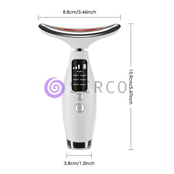 Пристрій для догляду за обличчям і шиєю з мікрострумами Neck Beauty Device 4581(509/4581)  07k02p149 фото