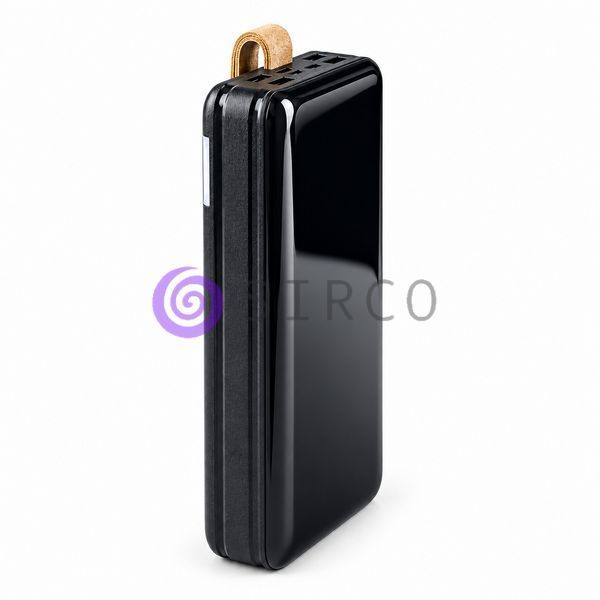 Мобільна батарея Viaking T159 30000 мАг, 4 USB виходи, LED лампа, Type-C та Lightning, Чорний (AMN) 11k12p280v1 фото