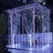 Новогодняя уличная гирлянда Xmas Водопад прозрачный провод 480 Led диодов крупные диоды 3*2м Синий 12k01p024v2 фото 1
