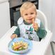 Детская противоскользящая тарелка-мисочка для кормления с присосками "BabyOno" Синяя (1062/02) (SB) 03k17p325v2 фото 3