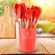 Набор кухонных принадлежностей 12 предметов в подставке Kitchen Set красный/HA-50 10k03p007v3 фото 1