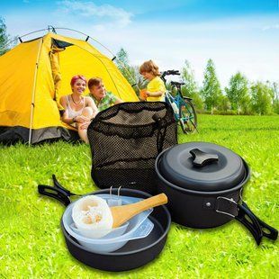 Большой набор алюминиевой посуды для кемпинга Cooking Set DS-500 (МА75) 02k03p034 фото