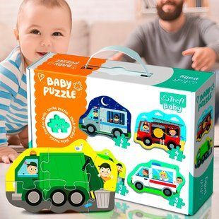 Детские развивающие большие пазлы Trefl "Baby Classic" - Транспорт и профессии (36071) (SB) 03k19p350 фото