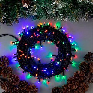 Уличная гирлянда Xmas Нить 600 LED (на коробке 800 led) Зеленый провод 40 метров Мультик 12k01p082v4 фото
