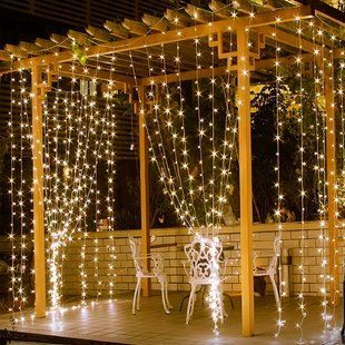 Новогодняя уличная гирлянда Xmas Водопад прозрачный провод 480 Led диодов крупные диоды 3*2м Теплый белый 12k01p024v3 фото