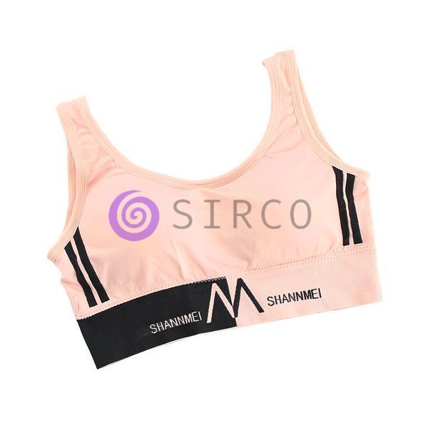 Бюстгальтер спортивний Shoulder Sports Suit NO , Жіночий зручний спортивний топ M Пудра/626 02k07p082v3 фото