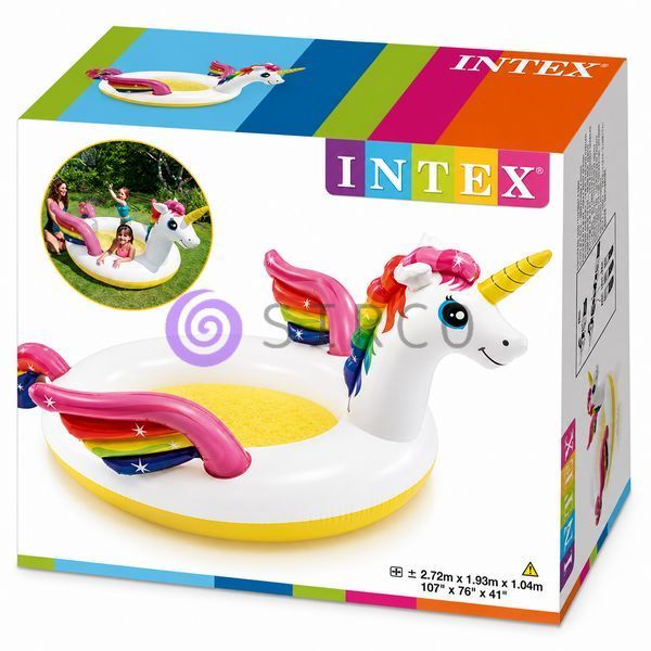 Бассейн детский надувной/большой бассейн для малышей INTEX 57441 Единорог 272х193х104 см (AT) 02k12p125 фото