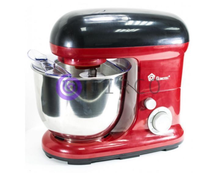 Планетарний міксер тістоміс c чашею 5 л Domotec MS-1368 1200W Red 10k01p172 фото