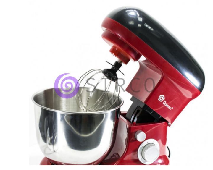 Планетарний міксер тістоміс c чашею 5 л Domotec MS-1368 1200W Red 10k01p172 фото