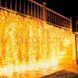 Новогодняя уличная гирлянда Xmas Водопад прозрачный провод 480 Led диодов крупные диоды 3*2м Теплый белый 12k01p024v3 фото 4