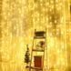 Новогодняя уличная гирлянда Xmas Водопад прозрачный провод 480 Led диодов крупные диоды 3*2м Теплый белый 12k01p024v3 фото 2