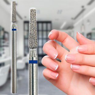 Алмазная маникюрная фреза для маникюра и педикюра с алмазным напылением синяя полоса M-014 (1967) 07k05p042v3 фото