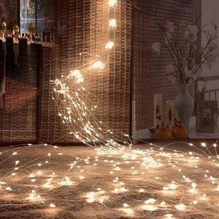 Гирлянда "Конский хвост" 200 Led диодов 10 нитей 2м Теплый белый 12k01p083 фото