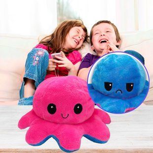 Игрушка осьминог, двусторонняя игрушка настроения 2 в 1 Розовый с синим 03k01p037v5 фото