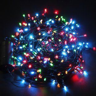 Новогодняя гирлянда черный провод XMAS Мультик нить 500 LED (32 метра) 12k01p021v1 фото
