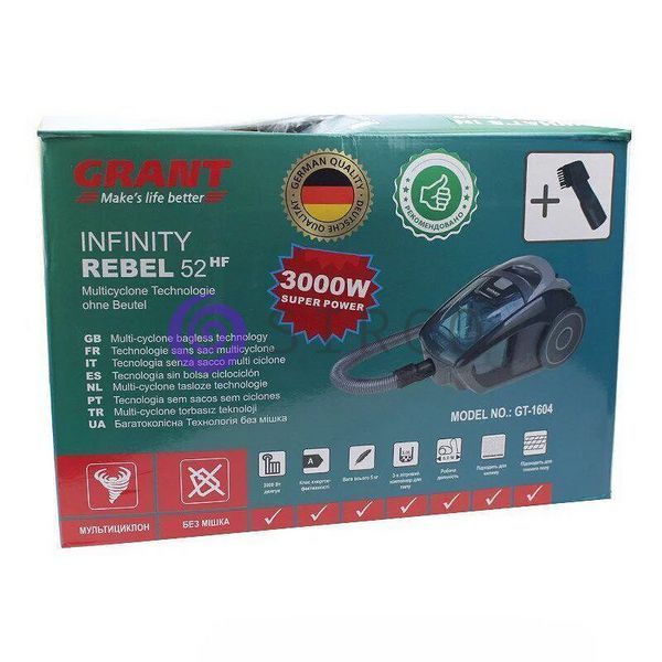 Пылесос контейнерный без мешка Grant GT-1604 4000 Вт (212) 01k13p009 фото