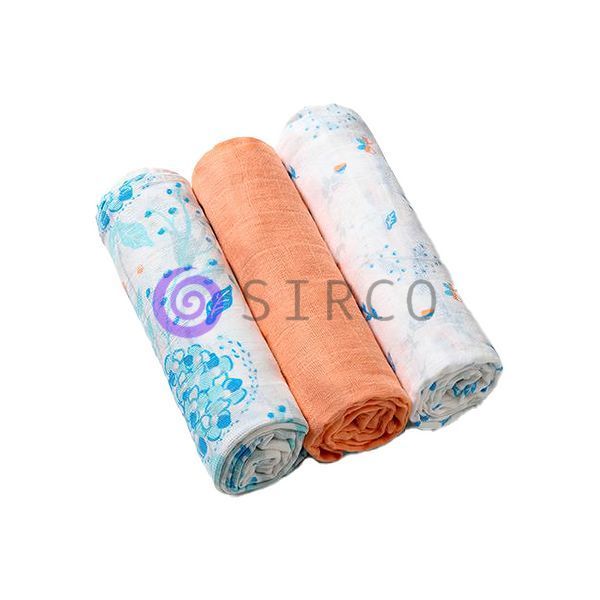 Пелюшки муслинові бавовняні (70х70 см) 3 шт. (Цегляний) 348/09/SB 03k17p464v4 фото
