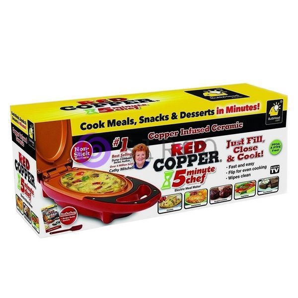Інноваційна Електро Red Copper 5 minuts chef / електрична скороварка для других страв 10k09p145 фото