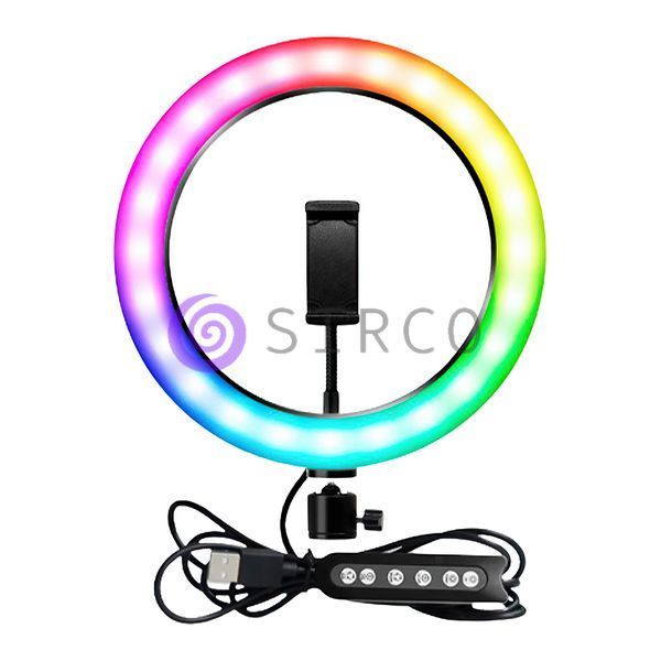 Светодиодная кольцевая лампа 30 см RGB с держателем для телефона Ring Fill Light LED (без штатива) 3072 (212) 11k11p011v3 фото