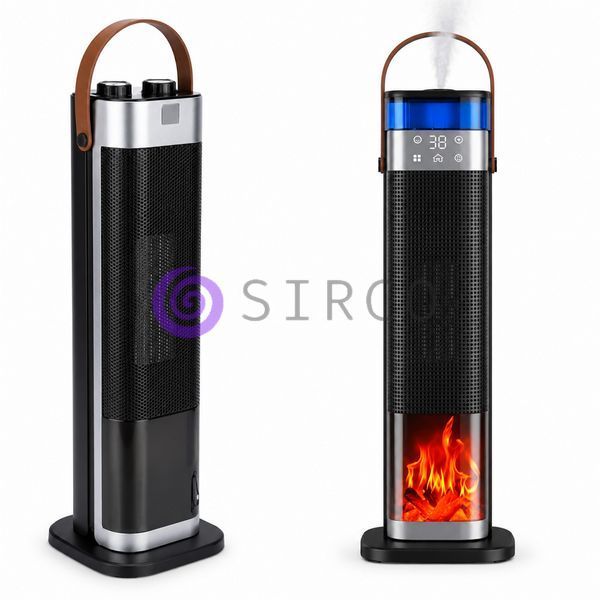 Обертовий тепловентилятор Portable Fan Heater HQN218-28QD зі зволожувачем, охолодження, 20 м&sup2;(626/1366) 01k07p209 фото
