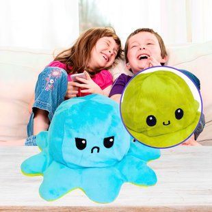 Игрушка осьминог, двусторонняя игрушка настроения 2 в 1 Синий с салатовым 03k01p037v6 фото