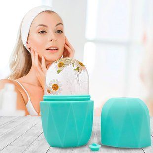 Силиконовый массажер ролик для лица льдом Ice roller бирюзовый 07k04p139v1 фото