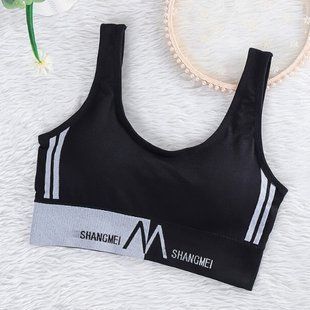 Бюстгальтер спортивный Shoulder Sports Suit NO , Женский удобный спортивный топ L Черный/626 02k07p083v1 фото