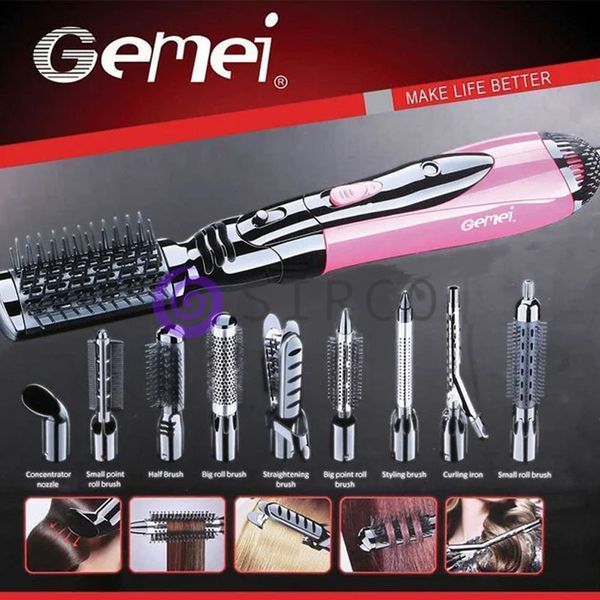 Повітряний стайлер для волосся 10 в 1 GEMEI GM-4835 / Фен щітка / праску / плойка (626) 07k03p129 фото