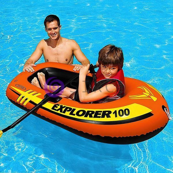 Полутораместная надувная лодка Intex 58330 Explorer 200, 185 х 94 см. 2-х камерная (М+) 02k04p053 фото