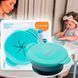 Дитяча тарілка-місочка для годування з додатковою кришкою "BabyOno" Блакитна (1078) (SB) 03k17p326 фото 1