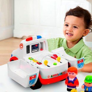 Детская игрушечная машинка скорая помощь со звуковыми эффектами (IGR24) 03k10p040 фото