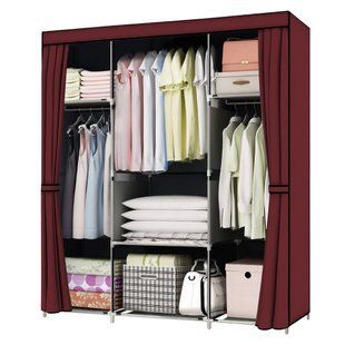 Тканевый складной шкаф HCX Storage Wardrobe CL-128, Бордо (N-15) 01k04p163v4 фото