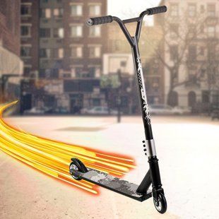 Самокат трюковый Viper Hipe 300A с металлическими колесами PU 100мм черный 13k01p040v5 фото
