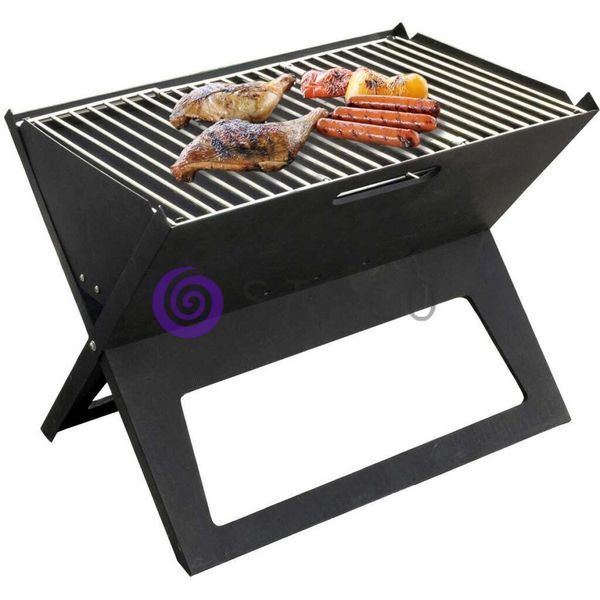 Складаний мангал-книжка портативний садовий гриль барбекю з ґратами Portable Foldable BBQ (2020) 02k01p172 фото