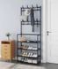 Збірна вішалка для підлоги для одягу з полицями і гачками New simple floor clothes rack size Чорна 01k04p004v2 фото 1