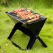 Складаний мангал-книжка портативний садовий гриль барбекю з ґратами Portable Foldable BBQ (2020) 02k01p172 фото 1