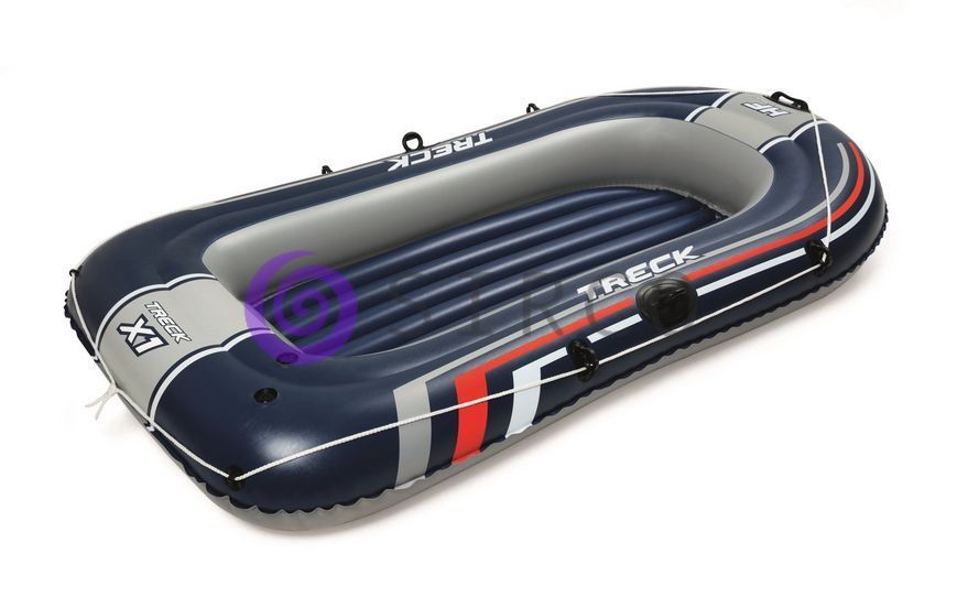 Двухместная надувная лодка Bestway 61064, Treck X1, (Hydro Force), синяя, 228 х 121 см. 3-х камерная (М+) 02k04p056 фото