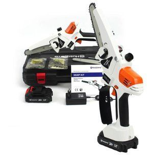 Акумуляторна міні-пила Husqvarna 55iXP (24V, 5Аh), з індикатором батареї та автоматичним змащенням в кейсі 09k08p090 фото