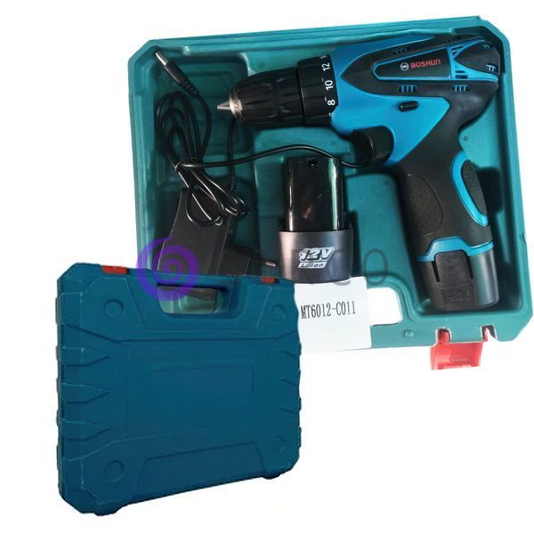 Шуруповерт аккумуляторный BOSHUN МТ6012-С011 12v 2.0Ah Синий в кейсе/2487 09k01p126 фото