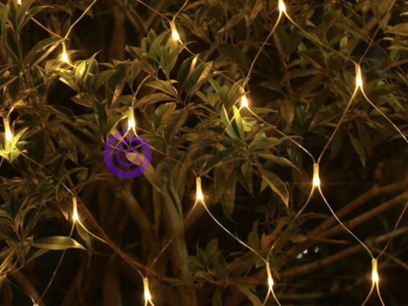 Новорічна гірлянда світлодіодна &laquo;Сітка&raquo; 120 Led 2.2 * 1,5 метра (прозорий провід, жовтий + білий) 12k01p128 фото