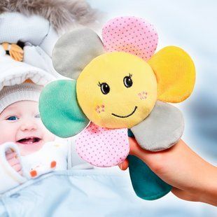 Детская игрушка мягкая погремушка "Радужный цветок" BabyOno (609) (SB) 03k17p362 фото